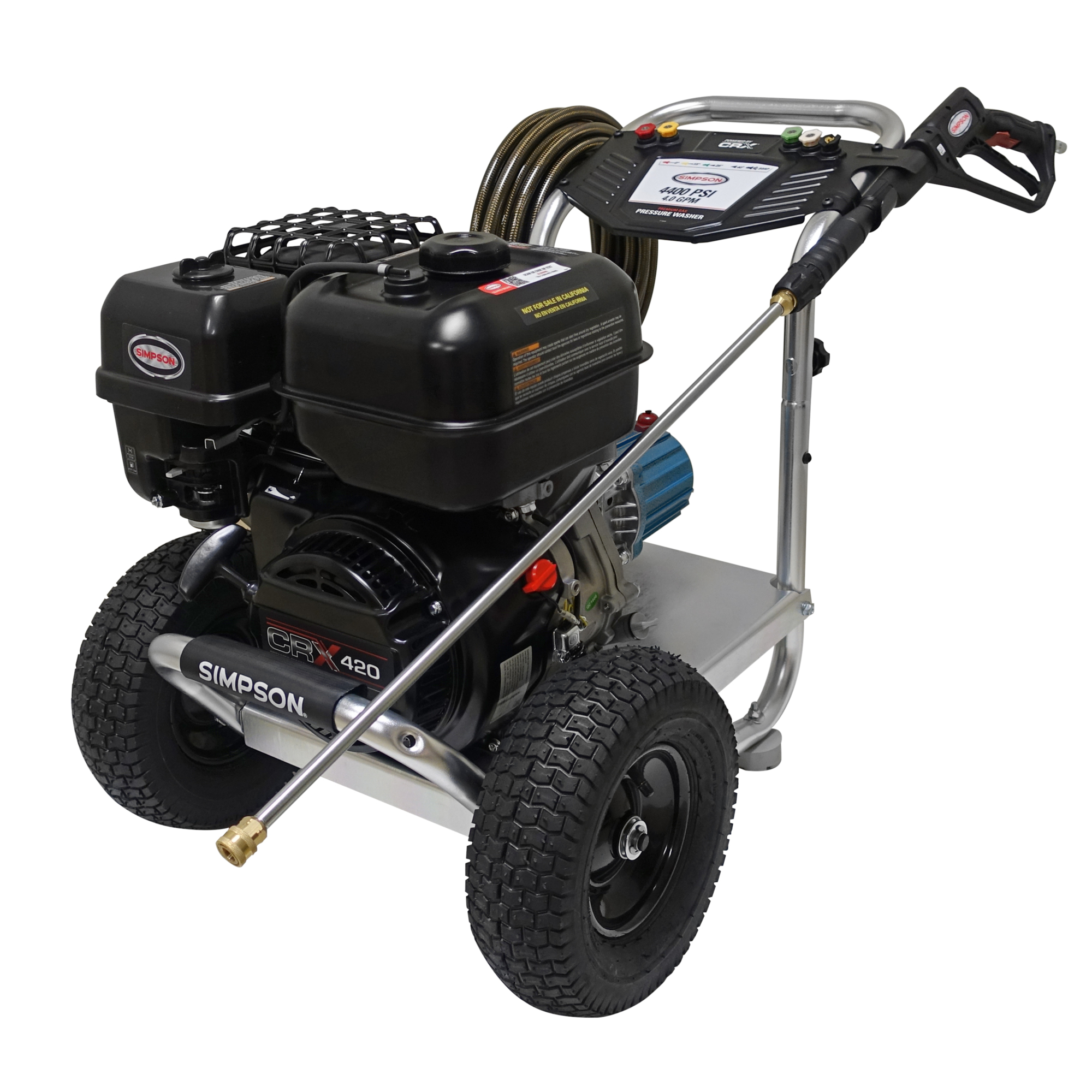 Simpson Aluminum Cold Water Professional Gas Pressure Washer — 4400 PSI, 4.0 GPM, CRX 420 Engine, CAT Pump, Model# ALH4440